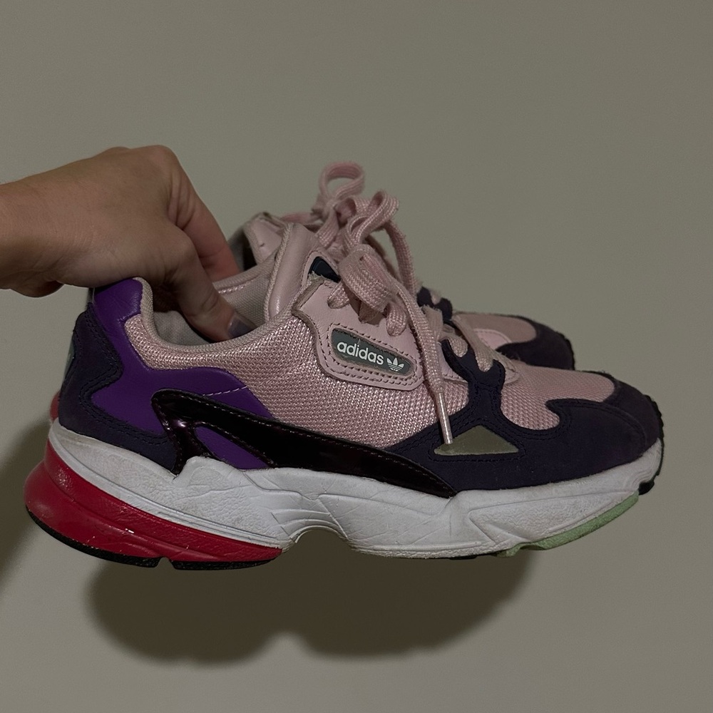 Adidas Women's Vibrant Pink and Purple Sneakers